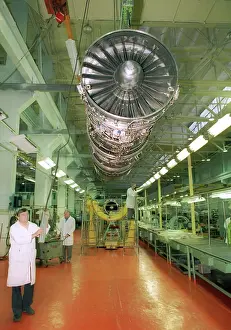 Assembled: Russian Sukhoi Su-27 engine assemblage in Bashkiria, 1995