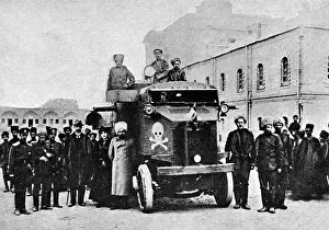 Iranian: Russian tank in Teheran, 1917
