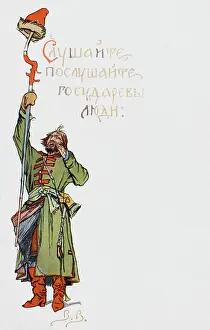 Vasnetsov: Russian town crier