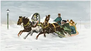 Troika: Russian troika in the snow