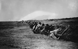 Cossacks: Russian troops in trenches, 1914