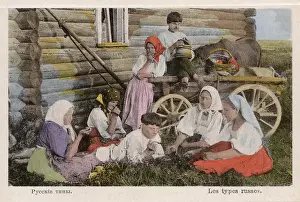 Serf: Russian villagers having lunch