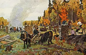 Woodcutters: Russian woodcutters