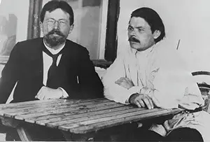 Pavlovich: The Russian writers Anton Chekhov (left) and Maxim