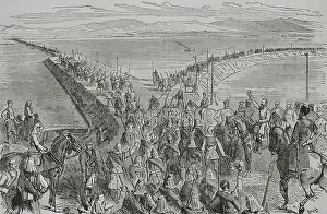 Militaries: Russo-Turkish War (1877-1878). Bridge over the