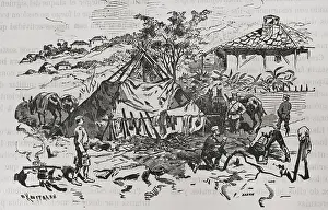 Militaries: Russo-Turkish War (1877-1878). Cossack post at