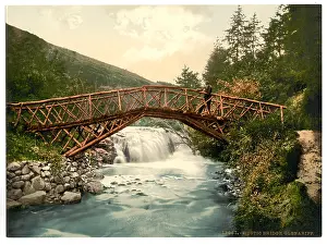 Glenariff: Rustic Bridge in Glenariff. County Antrim, Ireland