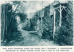 Gables: Rustic woodwork in a German trench