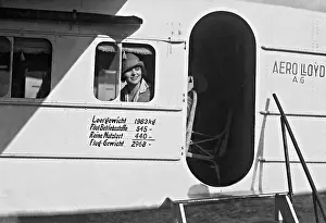 Weyher: Ruth Weyher in a plane