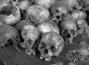 Rwanda: Rwanada, Kigali, 2002: Sculls, bones and possessions