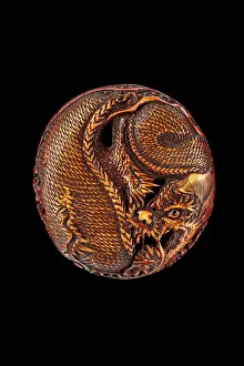 Netsuke: Ryusa-style netsuke with coiled dragon