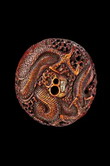 Netsuke: Ryusa-style netsuke with coiled dragon