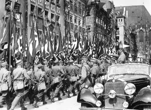 Giesler: SA-formation Alpenland marching, Nuremberg