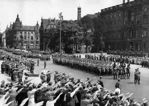 Relatives: SA march in Berlin, 1936