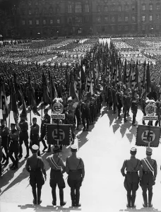 Solemnity: The SA marching at the Berlin City Palace, 1940