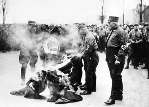 Troopers: SA members burn democratic and red flags, 1933