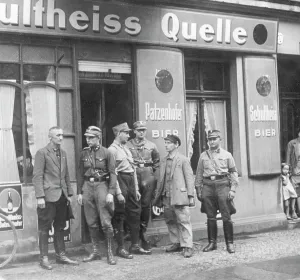 Patzenhofer: SA men in front of their pub, 1933
