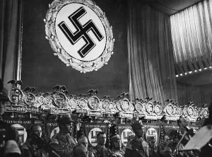Standards: SA standards at the opening of the 1936 Nazi