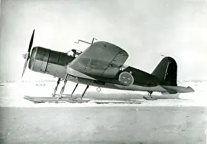 Retractable: Saab B17B, 17101, fitted with retractable skis