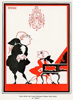Harpsichord: Sacha Guitry and wife