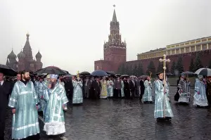 Dormition: Sacred procession on Red Square, 1995
