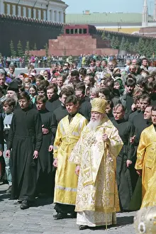 Slavic: Sacred procession on Red Square, 1996