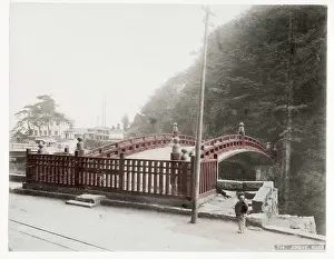 Lacquer: Sacred red lacquer bridge, Nikko, Japan