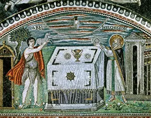 Bringing: Sacrifice of Abel and Melchizedek (538-545 AD). Basilica of