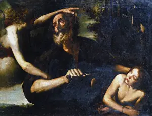 Preventing: The Sacrifice of Abraham. Angel preventing Abraham