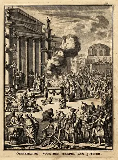 Domitius: Sacrifice before the Temple of Jupiter in Rome