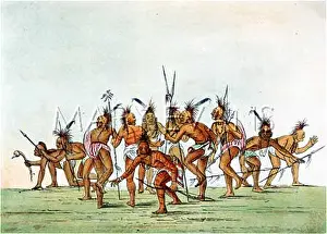 Sacs: Sacs and Foxes Discovery Dance, by George Catlin