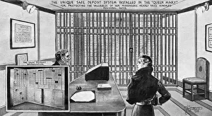 Valuables: Safe deposits for the valuables of passengers on Queen Mary