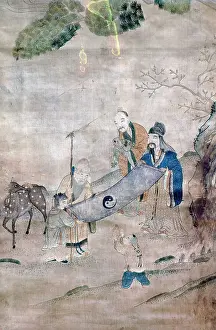 Sages: Three sages of T'ai Chi surrounded by symbols