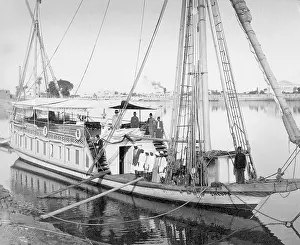 Dhow: Sail boats on the Nile, around 1910