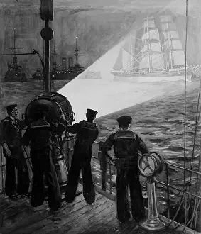 Spotlight: Sail is illuminated by a spotlight