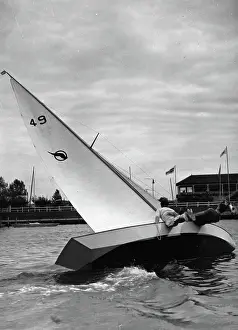 A sailboat in the harbor of Les Mureaux