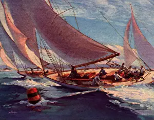 Buoy: Sailboats Round Buoy