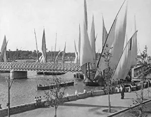 Governorate: Sailing boats in Cairo, 1907