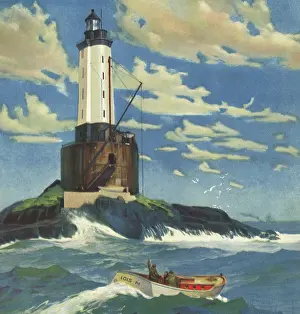 Swells: Sailing Near Lighthouse