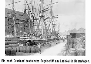 Greenland: Sailing ship in Copenhagen, 1913