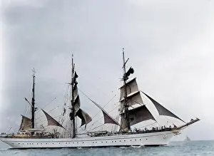 Sailing ship with three masts