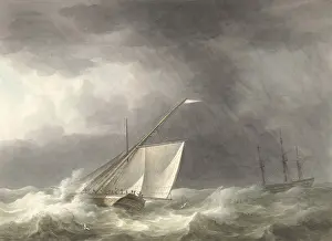 Swells: Two Sailing Ships in Rough Seas