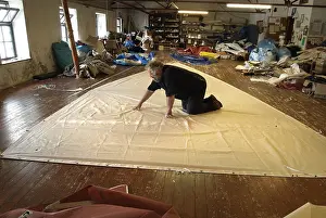 Loft: Sailmaker William Leitch, in his sail loft in Loch Tarbert
