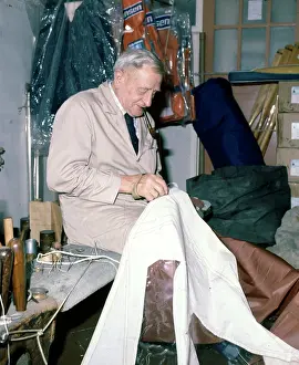 Sailmaker: Sailmaker at work, Penzance, Cornwall