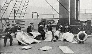 Lifebelt: Sailmaking, Training Ship Wellesley, North Shields