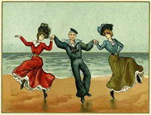 Gusto: Sailor dancing on the beach