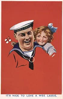 Lassie: Sailor with his daughter
