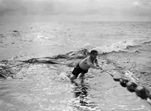 Controlling: Sailor on the deck of a German U-boat, 1940