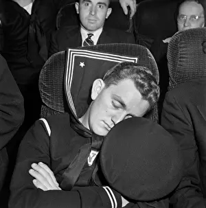 Roanoke: Sailor - Navy - Sleeping - WWII - World War II
