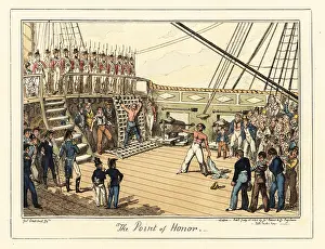 Anecdote: A sailor about to be punished on deck, Napoleonic War